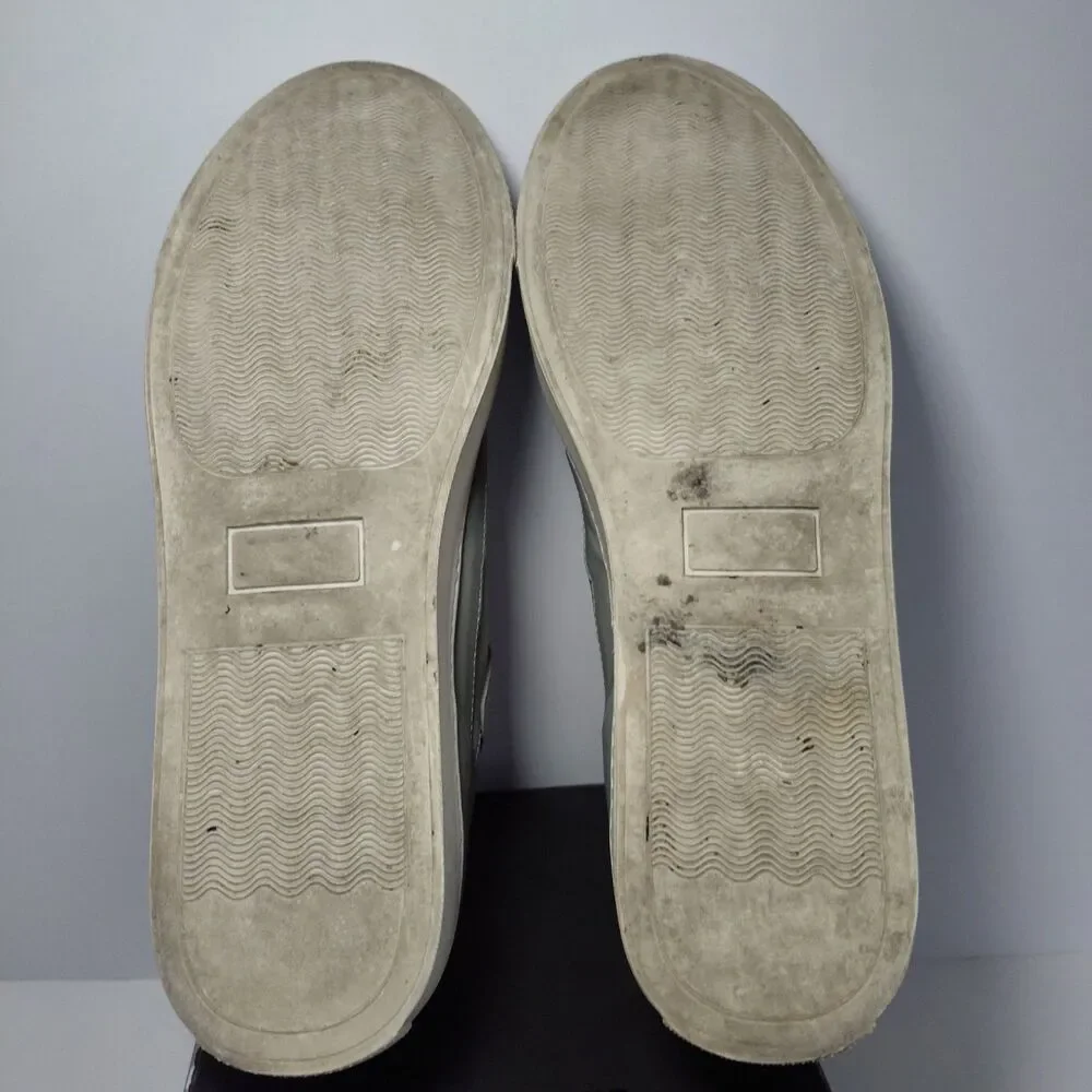 Raf Simons Leather Low-Top Designer Light Gray Sneakers Men's Size 11 - EU 44